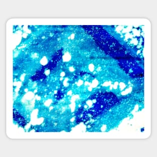 deep blue bright abstract spiral retro art Sticker